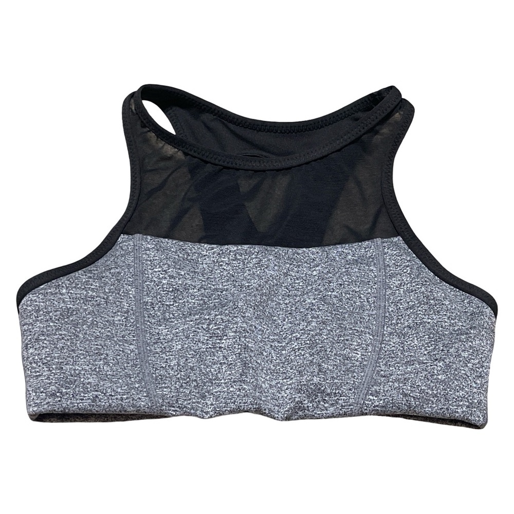 Capezio Black and Gray Sports Bra